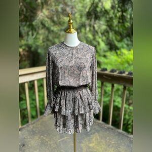 Elegant Paisley Mini Dress